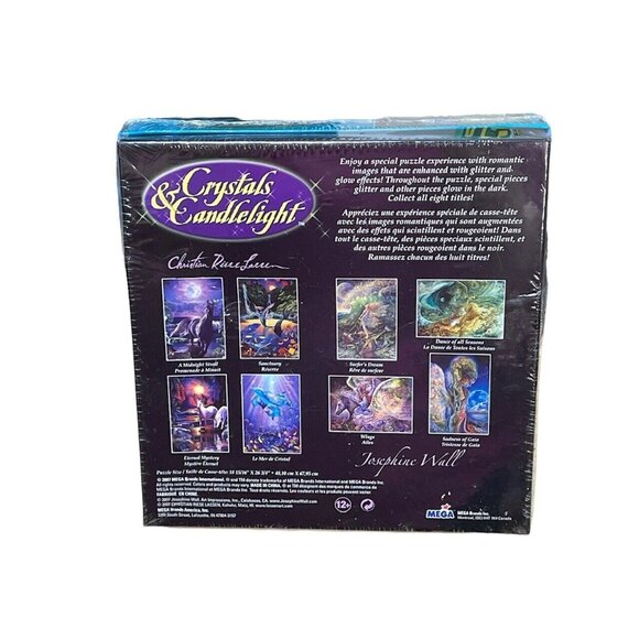 Crystals and Candlelight Glitter & Glow Sealed 750 Pc Puzzle Josephine Wall New - Picture 2 of 2